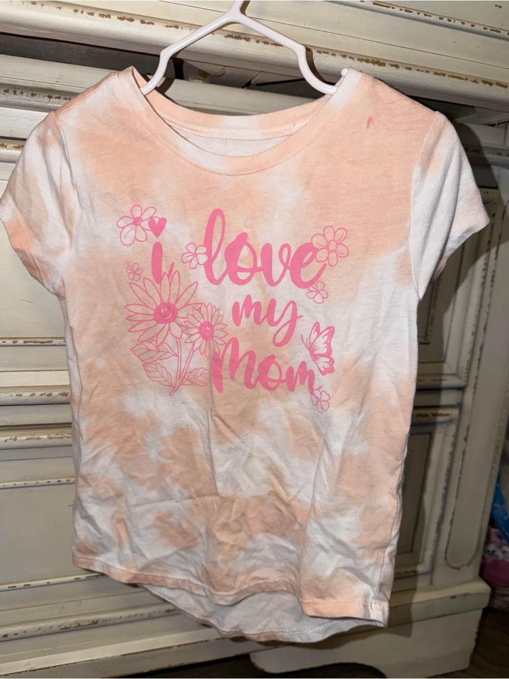 Garanimals Pink & Peach Tie-Dye "I Love My Mom" Graphic Tee